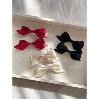 Set 2 cặp tóc nơ ruy băng mini màu trơn cho nữ (K24)