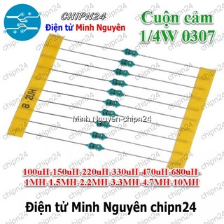 [10 cái] Cuộn cảm vạch 1/4W DIP 0307 (100uH/150uH/220uH/330uH/470uH/680uH/1MH/1.5MH/2.2MH/3.3MH/4.7MH/10MH)- [Chọn Loại]