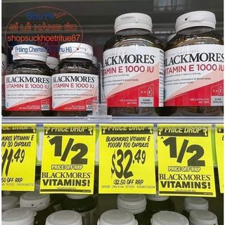 Viên uống vitamin e blackmores vitamin E 1000iu 30 viên, 100 viên úc, đẹp da