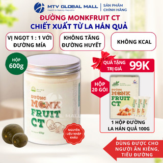 Đường Ăn Kiêng Giảm Cân La Hán Quả CT Monkfruit Hũ 600gr