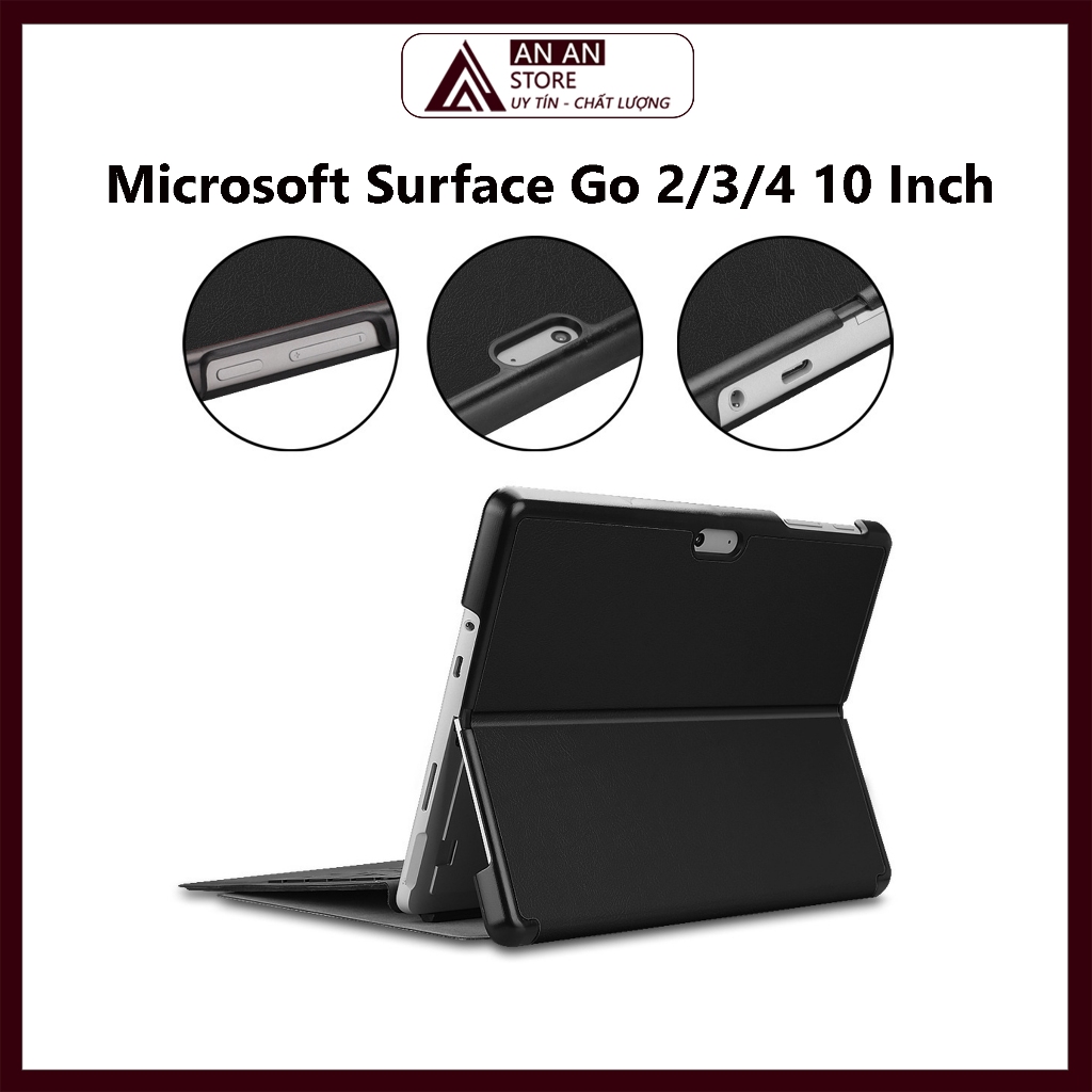 Bao Da Cover Cho Microsoft Surface Go / Go 2 / Go 3 / Go 4 10 Inch Hỗ Trợ Smart Cover Máy Tính Bảng