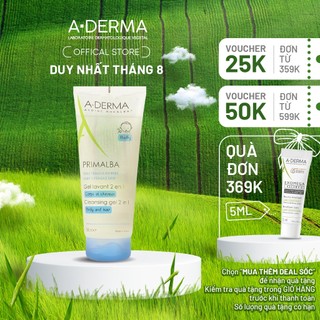 Sữa Tắm Gội Dịu Nhẹ Chuyên Biệt Cho Làn Da Mỏng Manh Của Bé A-Derma PRIMALBA CLEANSING GEL 2IN1