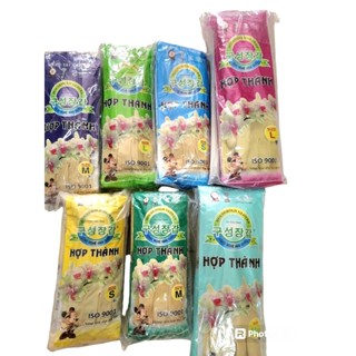 [10 ĐÔI] Bịch 10 đôi găng tay cao su rửa bát rửa chén Hợp Thành đủ size, bao tay cao su rửa chén