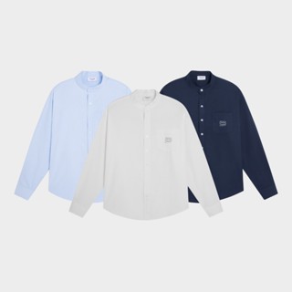 Áo Sơ Mi Dài Tay Cổ Tàu Teelab Eco Oxford Shirt Unisex Form Oversize Local Brand SS073