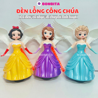 Đèn lồng trung thu phát nhạc & đèn hình bạch tuyết, công chúa, elsa