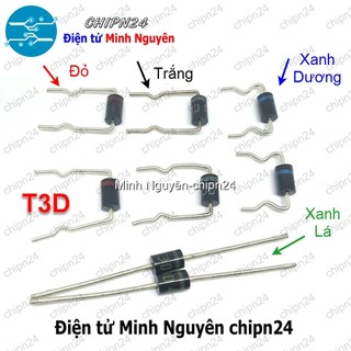 [2 con] (KG2) Diode T3D (Đỏ/Xanh Lá/Xanh Dương/Trắng) - [Chọn Loại]