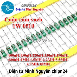 [10 cái] Cuộn cảm vạch 1W DIP 0510 (100uH/150uH/220uH/330uH/470uH/680uH/1MH/1.5MH/2.2MH/3.3MH/4.7MH/10MH) - [Chọn Loại]