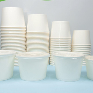 50 Tô giấy đựng thức cơm, phở, thức ăn kèm nắp tròn nhựa PP dùng 1 lần - Combo 50/100