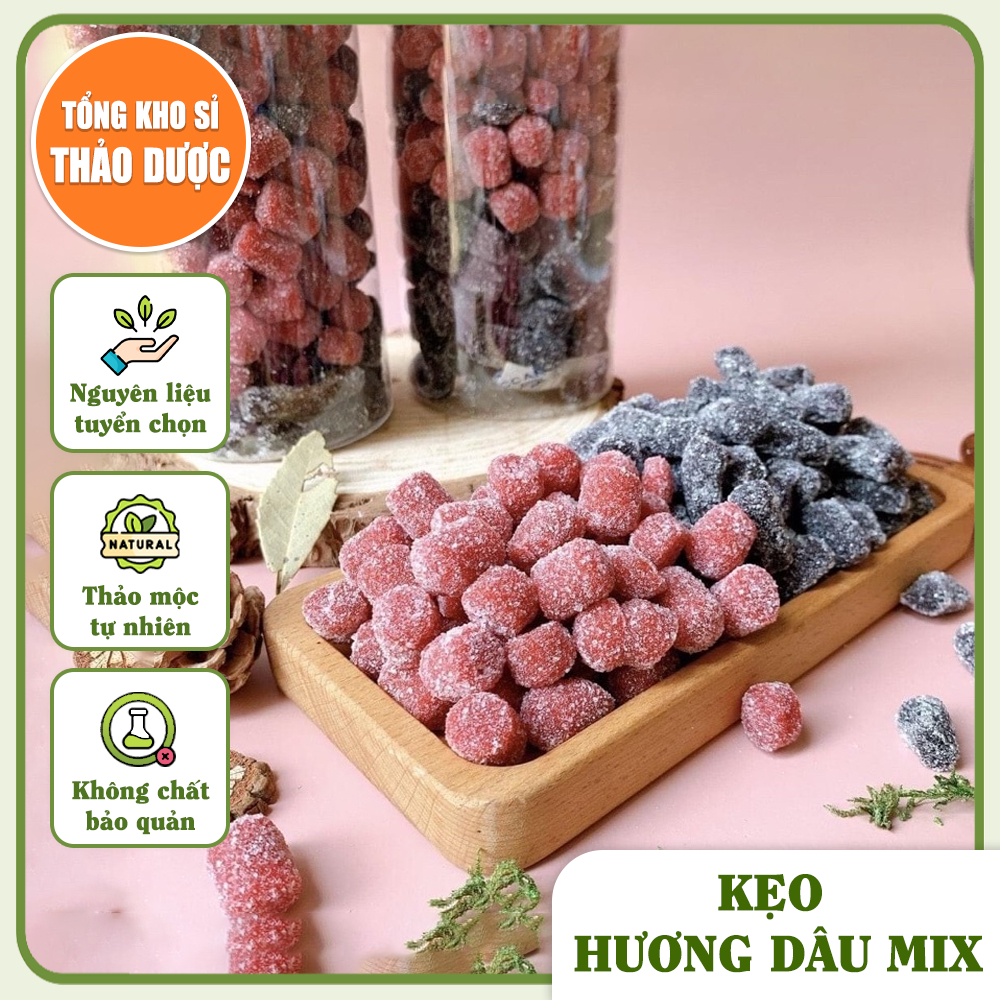 Kẹo hương dâu (Hương vị thơm ngon, kẹo mix vị)