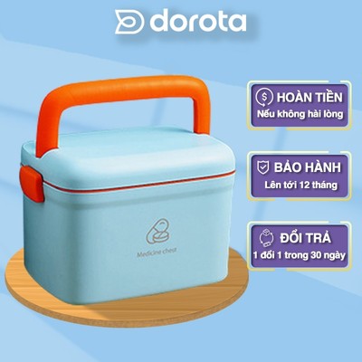 Hộp đựng thuốc gia đình giỏ y tế chống ẩm có chia ngăn thiết kế chắc chắn đựng đồ dùng gọn gàng HDT