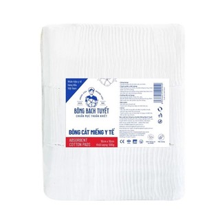   500G  Bông tẩy trang Bạch Tuyết 500g Cắt sẵn size 7x7cm 