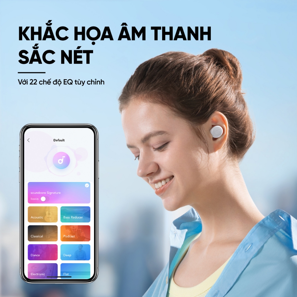 Tai nghe bluetooth không dây soundcore A20i | Nhỏ gọn | 28 giờ phát nhạc | Sạc nhanh | Tích hợp phiên dịch | BigBuy360 - bigbuy360.vn