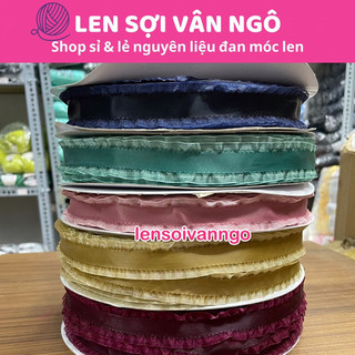 2 mét Ruy băng lụa viền voan (bản 2.5cm)