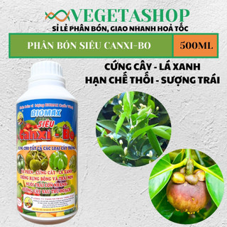 Phân bón canxi - bo chống rụng nụ trái non 500ml - tăng thụ phấn đậu trái - vegetashop- phân bón cuốc vàng
