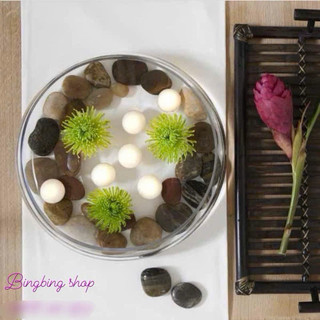 Chậu thủy tinh thả hoa, nến cho spa, nhà hàng