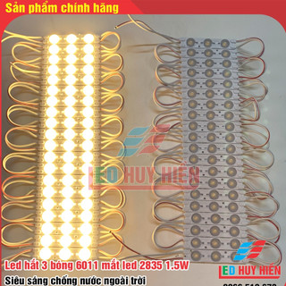 Led hắt 3 bóng 6011, 6313, 7512 Ngoài trời màu trắng / vàng nắng (Vỉ 20 thanh) công suất 1.5W