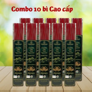 Combo 10 bì nhang bài Tân Nguyên, nhang thơm cao cấp thờ cúng, nhang sạch ít khói ốp nhỏ 30 que