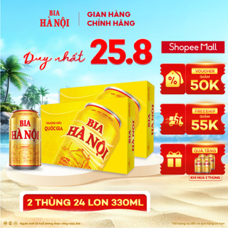 Hỏa tốc hà nội - combo 2 thùng 24 lon bia hà nội – habeco