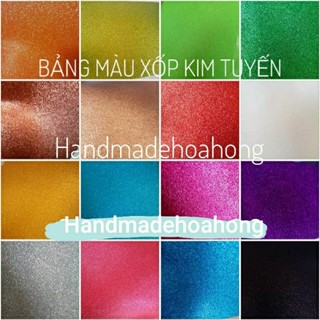 10 tờ giấy xốp kim tuyến khổ A4 hoặc 20x30cm _ EVA _ BITIS _ FOAM _ nguyên liệu làm hoa