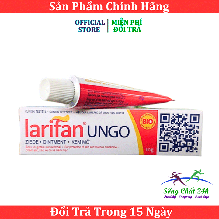 [DATE 2027] Kem bôi Larifan Ungo ngăn ngừa mụn rộp, sùi mào gà, Herpes 10g xuất xứ Châu Âu - Sống Chất 24h