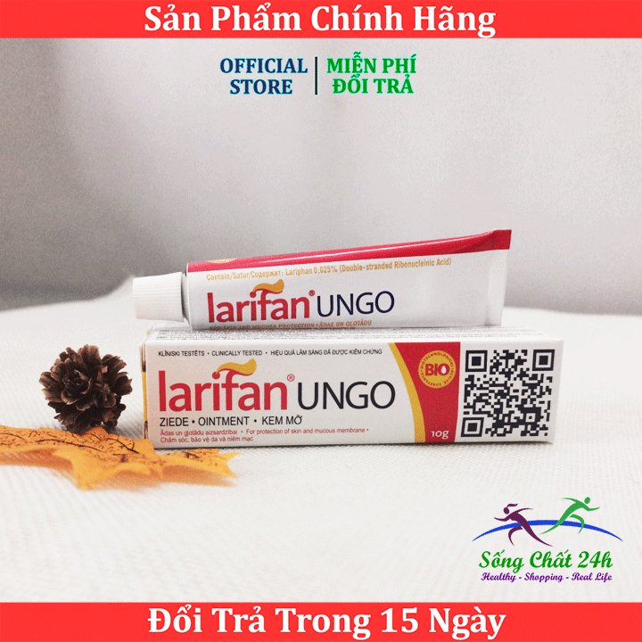 [DATE 2027] Kem bôi Larifan Ungo ngăn ngừa mụn rộp, sùi mào gà, Herpes 10g xuất xứ Châu Âu - Sống Chất 24h