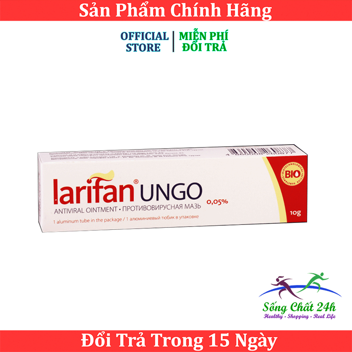 [DATE 2027] Kem bôi Larifan Ungo ngăn ngừa mụn rộp, sùi mào gà, Herpes 10g xuất xứ Châu Âu - Sống Chất 24h