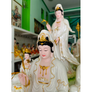 TƯỢNG PHẬT QUAN ÂM 30cm bột đá thạch anh