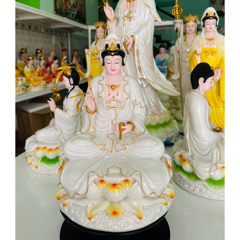 TƯỢNG PHẬT QUAN ÂM 30cm bột đá thạch anh