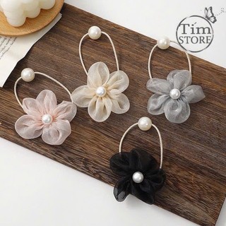 Dây cột tóc scrunchies buộc tóc dễ thương TÍM STORE phụ kiện thời trang phong cách hàn quốc