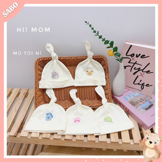  Mũ Củ Tỏi Che Thóp Cho Bé Sơ Sinh 0-2 Tháng HI!MOM Kids Vải Nỉ Mỏng Mềm Mịn Dễ Thương 