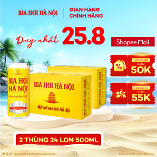 Combo 2 thùng 24 lon bia hơi hà nội – habeco