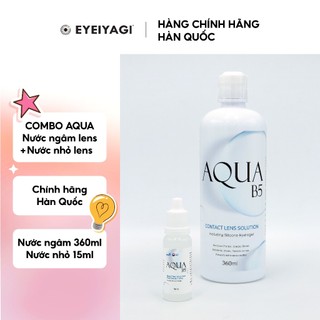 Combo nước ngâm lens + nước nhỏ mắt lens EYEIYAGI vệ sinh cấp ẩm kính áp tròng chính hãng Hàn Quốc