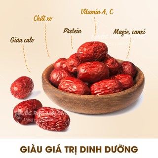 Táo đỏ Hàn Quốc sấy khô 1kg, pha trà, ăn vặt, hầm canh thơm ngon, bổ dưỡng - Lãn Ông