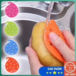 Miếng Vệ Sinh Củ Quả 🍑CLEAN🍑 Miếng Vệ Sinh Rau Củ Quả Bằng Silicon An Toàn Sạch Sẽ