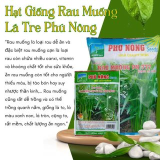Hạt giống rau muống cao sản dạng lá tre PN, 50g, hạt chắc khỏe, tỉ lệ nẩy mầm cao (Vườn Sài Gòn)