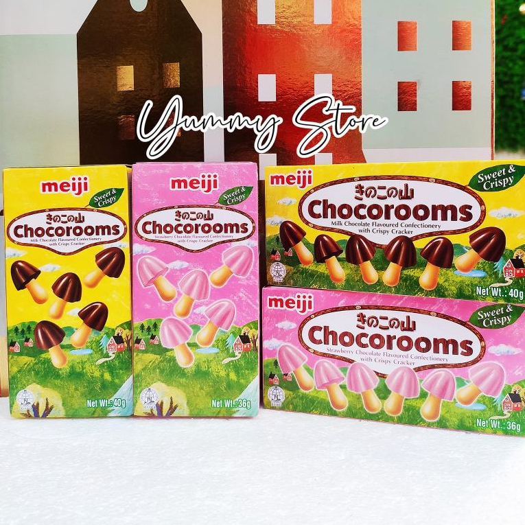 Bánh Nấm Socola / Dâu Meiji Chocorooms