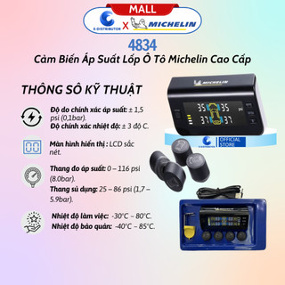 Hệ thống cảm biến đo áp suất lốp năng lượng mặt trời cho ô tô Michelin 4834 - Hàng chính hãng
