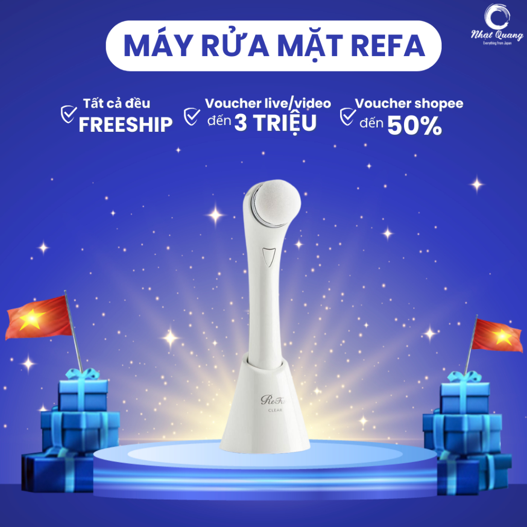 Máy Rửa Mặt Refa Clear 3D Sonic Ion - Bản Duty Hàn