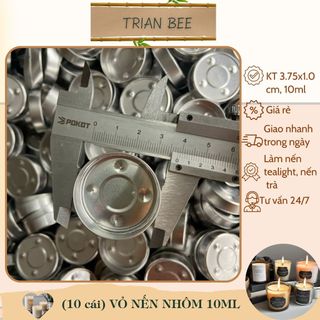 10 cái vỏ nến tealight bằng nhôm, sắt làm nến viên, nến trà - cốc đựng nến Trian Bee