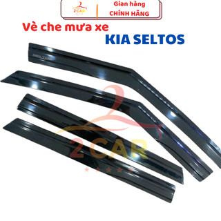 Vè che mưa xe Kia Seltos 2020- 2021- 2022-2023-2024 chỉ Inox và nhựa đen cao cấp