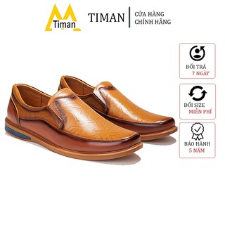 Giày nam lười chất liệu da bò tây phong cách công sở thiết kế mọi cao cấp bảo hành 5 năm NK36 TIMAN