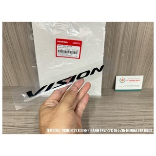 Tem chử Vision Xi Đen ( Vision 21 Bánh trước 16 ) ( 1 miếng )
