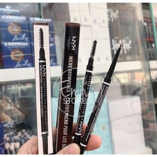 Kẻ Mày NYX Micro Brow Pencil. Chì Kẻ Mày Đầu Nhỏ 1mm. Phẩy Sợi Chân Mày. Chì Mày Màu Nâu