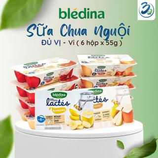 ( Date 2025 ) Sữa Chua Nguội Bledina Pháp 330g  Đủ Vị ( vỉ 6 hộp x 55g ) Dành Cho Bé Từ 6 - 36 Tháng