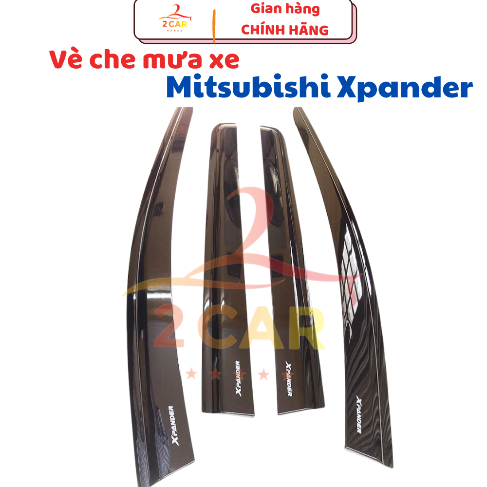  Vè Che Mưa Xe Mitsubishi Xpander Xpander Cross 2018- 2021 2022 2023,2024 nhựa đen dày 