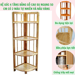 Giá góc 4 tầng gỗ cao su