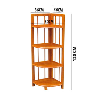 Giá góc 4 tầng gỗ cao su