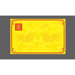 Giấy In Sớ Việt Lạc rồng chầu hoa sen viền RHSV nền vàng