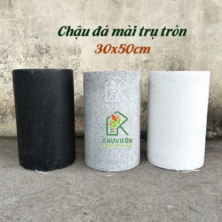 Chậu đá mài trụ tròn 30x50cm