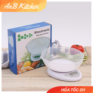 Cân điện tử nhà bếp chính hãng Electronic - Cân tiểu li điện tử mini 1g-5kg có kèm tô